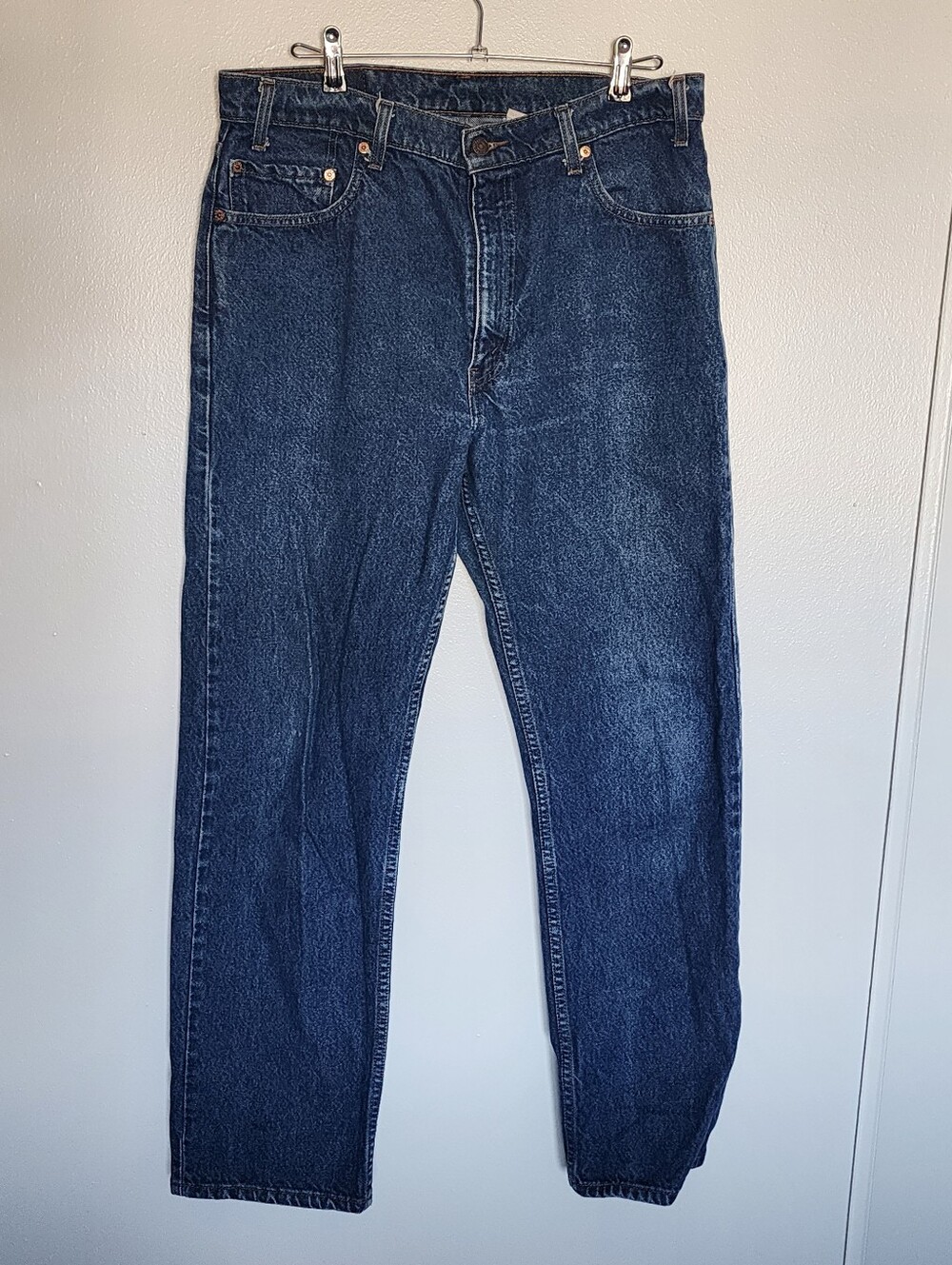 Levis 505 Jeans 36x32 Men's Regular Fit Straight leg blue denim pants 5 pocket